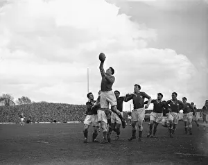 Wales v France Five Nations Rugby Championship, The Welsh win a line out during their Wales v France Five Nations Rugby Championship, The Welsh win a line out during their