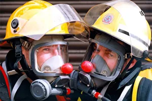 Wannabe record breaking firefighters John Young and Hilton Archer (right Wannabe record breaking firefighters John Young and Hilton Archer (right