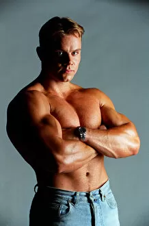Images Dated 9th March 1998: Warren Firman Gladiator March 98 Star of TV show The Gladiators Known as Ace