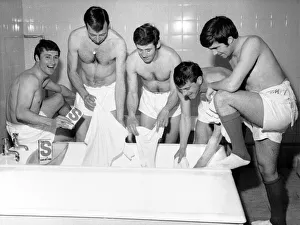Wash day high jinks at The Hawthorns in 1967-68 - all part of the more relaxed Wash day high jinks at The Hawthorns in 1967-68 - all part of the more relaxed