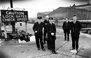 The last watch at the Brunswick Dock, (left to right), acting dockmaster Alec Broadbent The last watch at the Brunswick Dock, (left to right), acting dockmaster Alec Broadbent