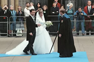 Images Dated 8th October 1993: The Wedding of David Armstrong-Jones, Viscount Linley, to Serena Stanhope