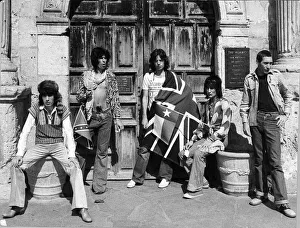 On Wednesday 4 June 1975 The Rolling Stones did a photo shoot at the Alamo, San Antonio On Wednesday 4 June 1975 The Rolling Stones did a photo shoot at the Alamo, San Antonio