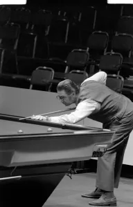 Welsh snooker player Ray Reardon in action during a tournament Welsh snooker player Ray Reardon in action during a tournament