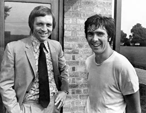 West Bromwich Albion footballer Jeff Astle (left) talking with his new strike partner West Bromwich Albion footballer Jeff Astle (left) talking with his new strike partner