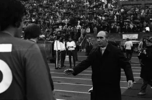 West Germany v England Football May 1972 Sir Alf Ramsey England Football Manager West Germany v England Football May 1972 Sir Alf Ramsey England Football Manager
