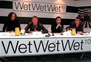 Wet Wet Wet, pop group at new press conference to promote their new album Wet Wet Wet 10 Wet Wet Wet, pop group at new press conference to promote their new album Wet Wet Wet 10