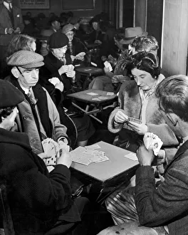 A whist drive scene at Burton Hall Brixton Road, SW9 18th April 1951 A whist drive scene at Burton Hall Brixton Road, SW9 18th April 1951