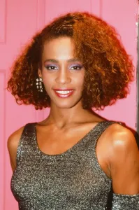 Whitney Houston pictured in London as she topped the British charts on 10th December 1985 Whitney Houston pictured in London as she topped the British charts on 10th December 1985