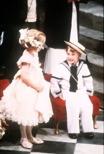 William with Laura Fellowes at wedding of Prince Andrew and Sarah Ferguson William with Laura Fellowes at wedding of Prince Andrew and Sarah Ferguson