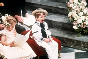 William with Laura Fellowes at wedding of Prince Andrew William with Laura Fellowes at wedding of Prince Andrew