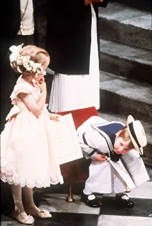 William with Laura Fellows at wedding of Prince Andrew and Sarah Ferguson William with Laura Fellows at wedding of Prince Andrew and Sarah Ferguson