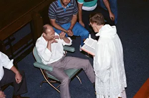 William Ramsey from Southend-on-Sea in the UK being exorcised by Bishop Robert McKenna at William Ramsey from Southend-on-Sea in the UK being exorcised by Bishop Robert McKenna at