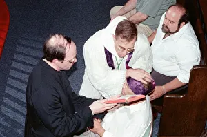 William Ramsey from Southend-on-Sea in the UK being exorcised by Bishop Robert McKenna at William Ramsey from Southend-on-Sea in the UK being exorcised by Bishop Robert McKenna at