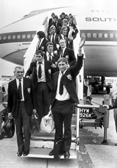 Willie John McBride (front right, waving) captain of the 1974 Lions tour to South Africa Willie John McBride (front right, waving) captain of the 1974 Lions tour to South Africa