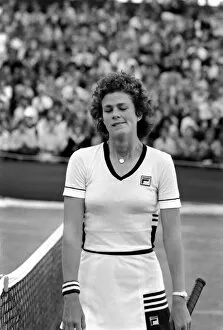 Images Dated 30th June 1980: Wimbledon 1980. 7th day. Pam Shriver vs. B. J. King. Pam Shriver in action today (Monday)
