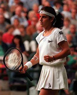 WIMBLEDON 1996, DAY 7 ARANTXA SANCHEZ VICARIO DURING HER FOURTH ROUND MATCH AGAINST WIMBLEDON 1996, DAY 7 ARANTXA SANCHEZ VICARIO DURING HER FOURTH ROUND MATCH AGAINST