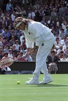 Images Dated 27th June 1991: Wimbledon Tennis. Andre Agassi. June 1991 91-4091-207