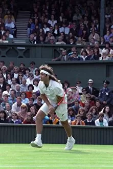 Images Dated 27th June 1991: Wimbledon Tennis. Andre Agassi. June 1991 91-4091-177