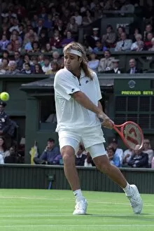Images Dated 27th June 1991: Wimbledon Tennis. Andre Agassi. June 1991 91-4091-183