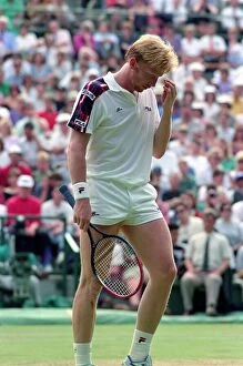 Images Dated 3rd July 1991: Wimbledon Tennis. Boris Becker. July 1991 91-4217-005