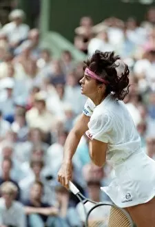 Images Dated 3rd July 1991: Wimbledon Tennis. Jennifer Capriati In Action. July 1991 91-4217-060