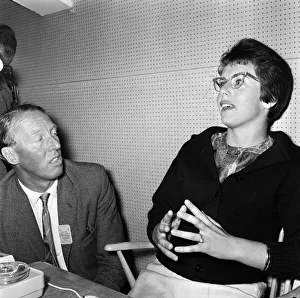 Wimbledon Tennis, Ladies day. Pictured, Billie Jean Moffitt (later King Wimbledon Tennis, Ladies day. Pictured, Billie Jean Moffitt (later King