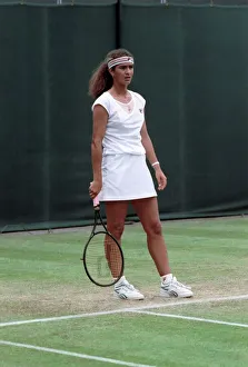 Wimbledon Tennis. Mary Jo Fernandez. June 1988 88-3422-008 Wimbledon Tennis. Mary Jo Fernandez. June 1988 88-3422-008