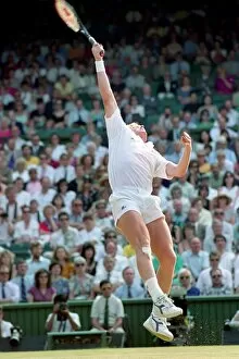 Images Dated 3rd July 1991: Wimbledon Tennis. Mens Semi. Boris Becker v. David Wheaton. July 1991 91-4275-172