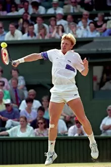 Images Dated 3rd July 1991: Wimbledon Tennis. Mens Semi Final. Boris Becker v. David Wheaton