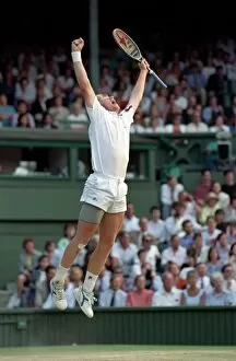 Images Dated 3rd July 1991: Wimbledon Tennis. Mens Semi Final. Boris Becker v. David Wheaton