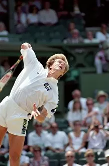 Images Dated 3rd July 1991: Wimbledon Tennis. Stefan Edberg v. Michael Stich. July 1991 91-4275-128