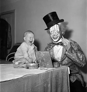 Wimpey the clown seen here with his baby daughter Rosalind Wimpey the clown seen here with his baby daughter Rosalind