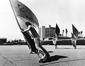 Wind Skating in Santa Monica California in 1977 Wind Skating in Santa Monica California in 1977
