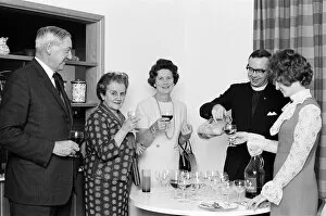 Images Dated 23rd December 1970: Wine and Cheese Evening, The Vicarage, Holmwood, Surrey, Wednesday 23rd December 1970