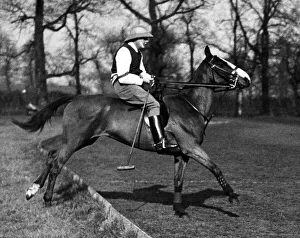 Winston Churchill in action playing polo. Circa 1925 Winston Churchill in action playing polo. Circa 1925