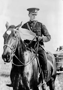 Winston Churchill in the uniform of the yeomanry regiment Queens Own Oxfordshire Hussars Winston Churchill in the uniform of the yeomanry regiment Queens Own Oxfordshire Hussars