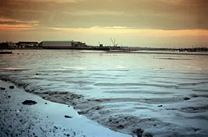 Winter scene at Brightlingsea Essex sea shore Winter scene at Brightlingsea Essex sea shore