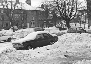 A winter snow scene outside the Hotspur Hotel in Allendale A winter snow scene outside the Hotspur Hotel in Allendale