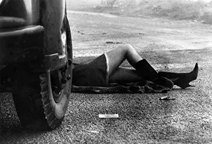 Woman car mechanic. No need to stop, chaps. Sue Gosling's managing quite well Woman car mechanic. No need to stop, chaps. Sue Gosling's managing quite well