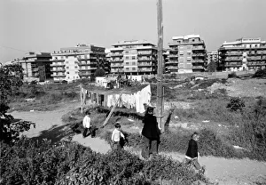 Woman and children in a poor suburb on the outskirts of Rome, Italy April 1975 Woman and children in a poor suburb on the outskirts of Rome, Italy April 1975