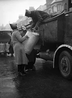 Women as dustmen empting the bins 1941 women doing mens jobs during the war years Women as dustmen empting the bins 1941 women doing mens jobs during the war years