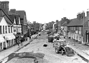 Work is in progress to create a pedestrian precinct in Henley Street, Stratford-upon-Avon Work is in progress to create a pedestrian precinct in Henley Street, Stratford-upon-Avon