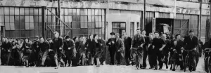 The workforce at BSA in Small Heath Birmingham pour out of the factory gates at The workforce at BSA in Small Heath Birmingham pour out of the factory gates at