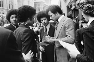 World Boxing Champion John Conteh appeared at Law Courts today World Boxing Champion John Conteh appeared at Law Courts today