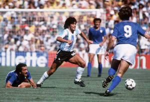 World Cup 1982 Italy 2 Argentina 1 Diego Maradona leaves Claudio Gentile floored World Cup 1982 Italy 2 Argentina 1 Diego Maradona leaves Claudio Gentile floored
