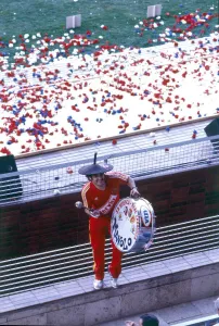 World Cup 1982 Spanish suporter with drum June 1982 World Cup 1982 Spanish suporter with drum June 1982