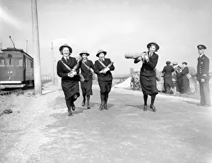 Wrens carrying shells to a shore battery on the South Coast 1941 Women doing mens Wrens carrying shells to a shore battery on the South Coast 1941 Women doing mens