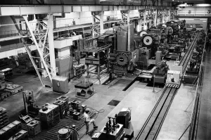 The Yamasaki factory which operates a fully robot controlled factory with one man in The Yamasaki factory which operates a fully robot controlled factory with one man in