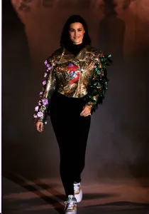 Yasmin Le Bon Model and wife of Simon Le Bon on the cat walk during the British Fashion Yasmin Le Bon Model and wife of Simon Le Bon on the cat walk during the British Fashion